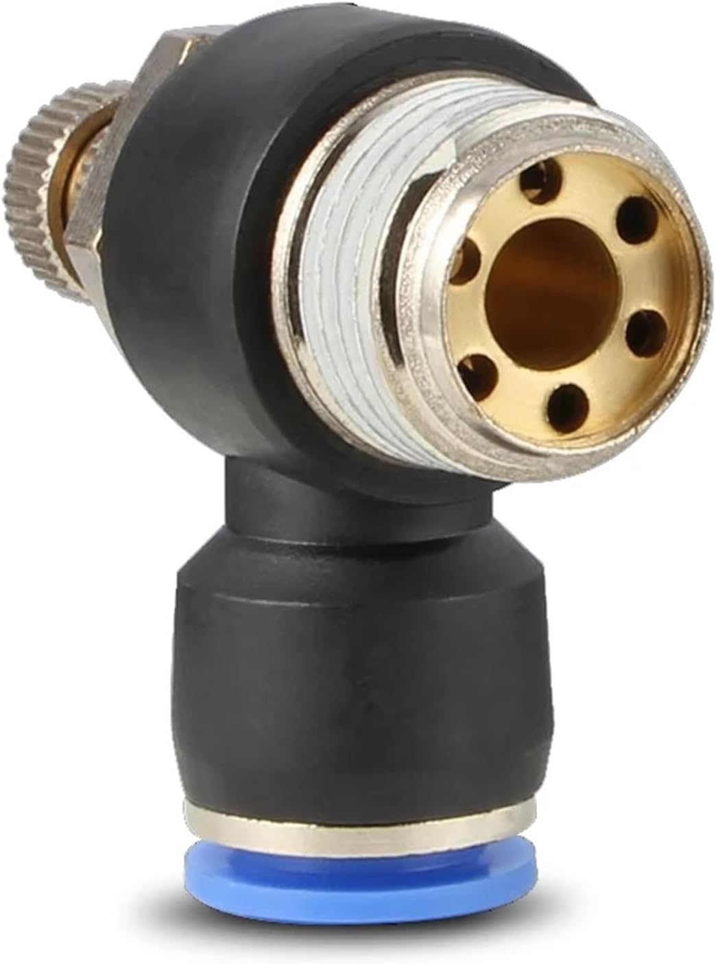 20PCS Fast connection Pneumatic Fitting SL 4 6 8 10 12mm Thread 1/8 1/4 3/8 1/2 Air Speed Regulating Valve Throttle Valve(SL8-03 (OD8MM-3I8))