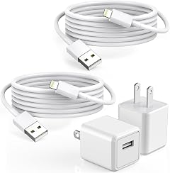 iPhone Charger 2Pack 6FT USB Wall Charger Fast Charging USB Cable Charging Cube Travel Plug Block with 6Foot