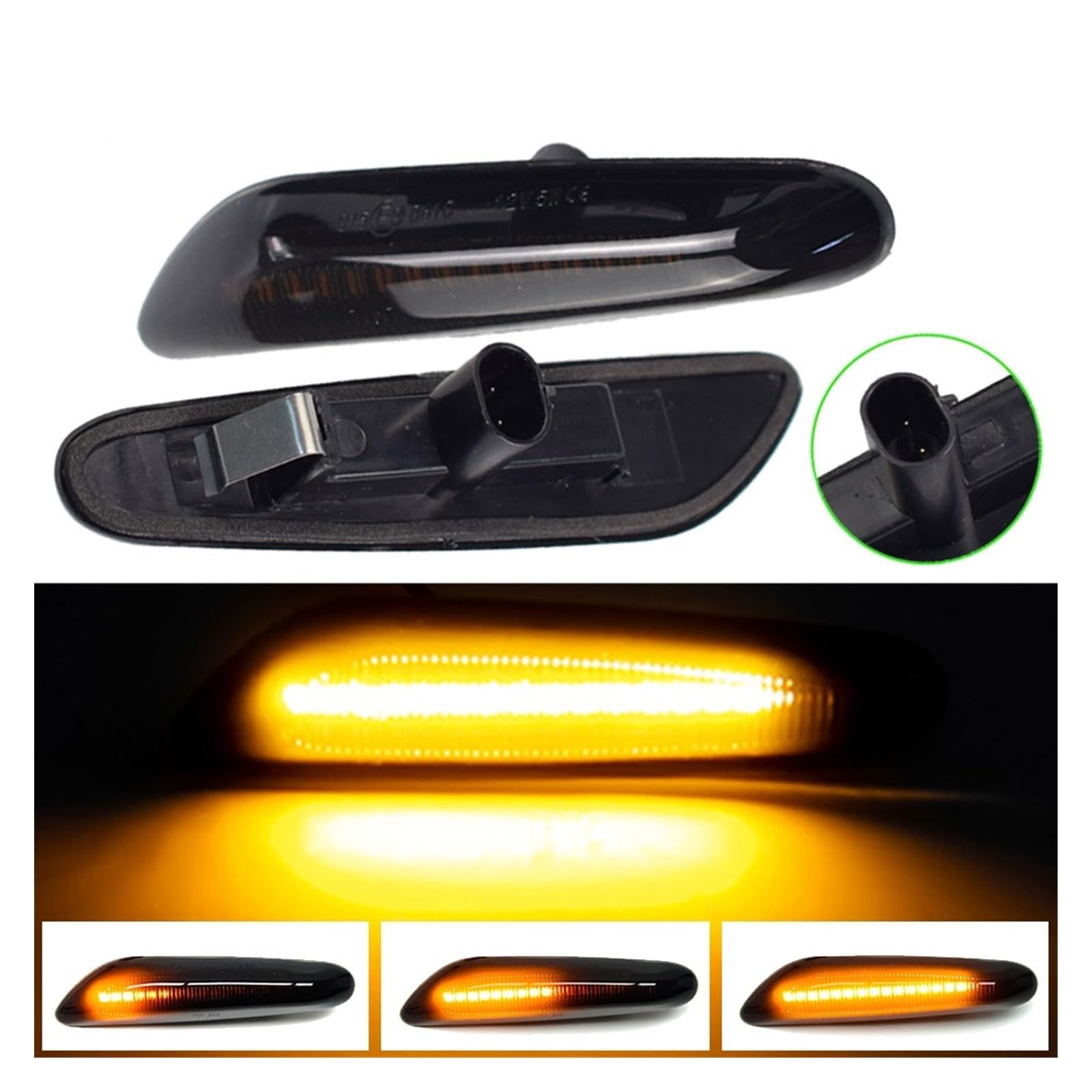Mini uniwersalne wskaźniki Dla BMW 3 Dla Seria E46 Sedan Dla Wagon Facelift 2002-2005 Motocyklowe kierunkowskazy LED Dynamiczne boczne znaczniki skrętu