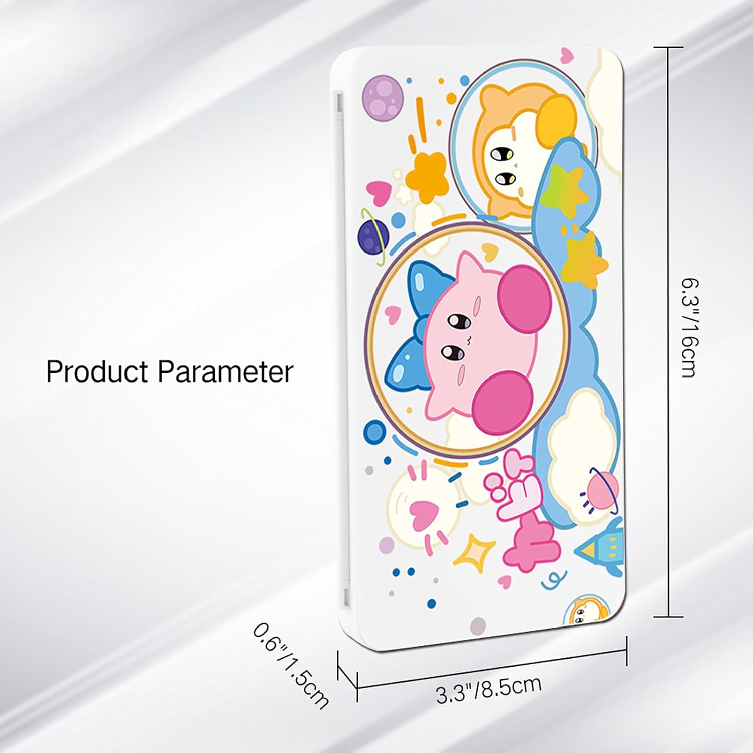 PERFECTSIGHT 24 Slots Switch Game Card Case for Nintendo Switch Lite/ OLED, Cute Game Holder Case for 24 Switch Game Cards and 48 SD Cards, Kawaii Portable Compact Storage Box for Cloud Star KB - Image 7