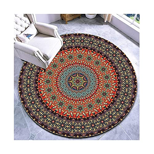 Alfombra redonda cocina y sofá textil transpirable de 120cm 2