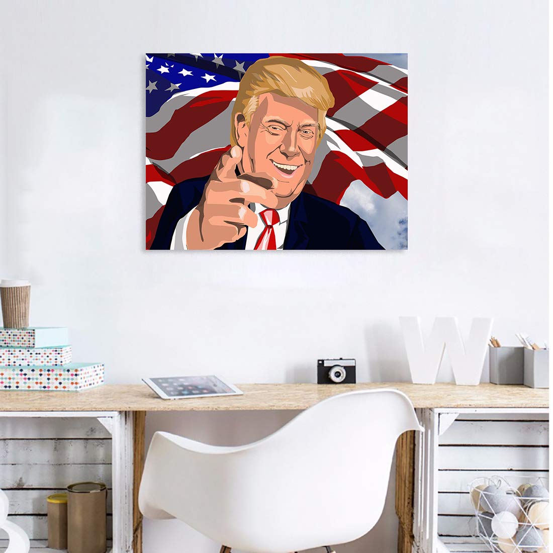 Amazon.co.jp: TIMUBA ドナルド・トランプ キャンバスウォールアート