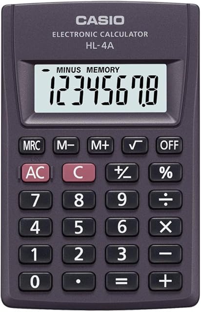 Calculadora de Bolso 8 Dígitos, Casio, 56740, Preto