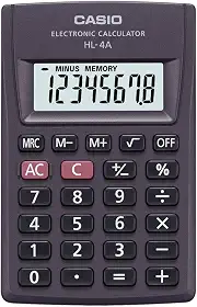 Calculadora de Bolso HL-4A 8 Dígitos Preta Casio