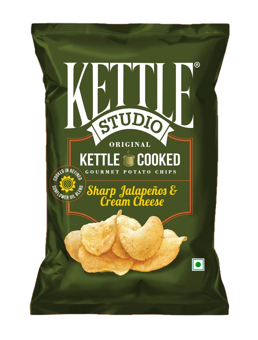 Kettle Studio Sharp Jalapenos and Cream Cheese, 125G (Pack of 3