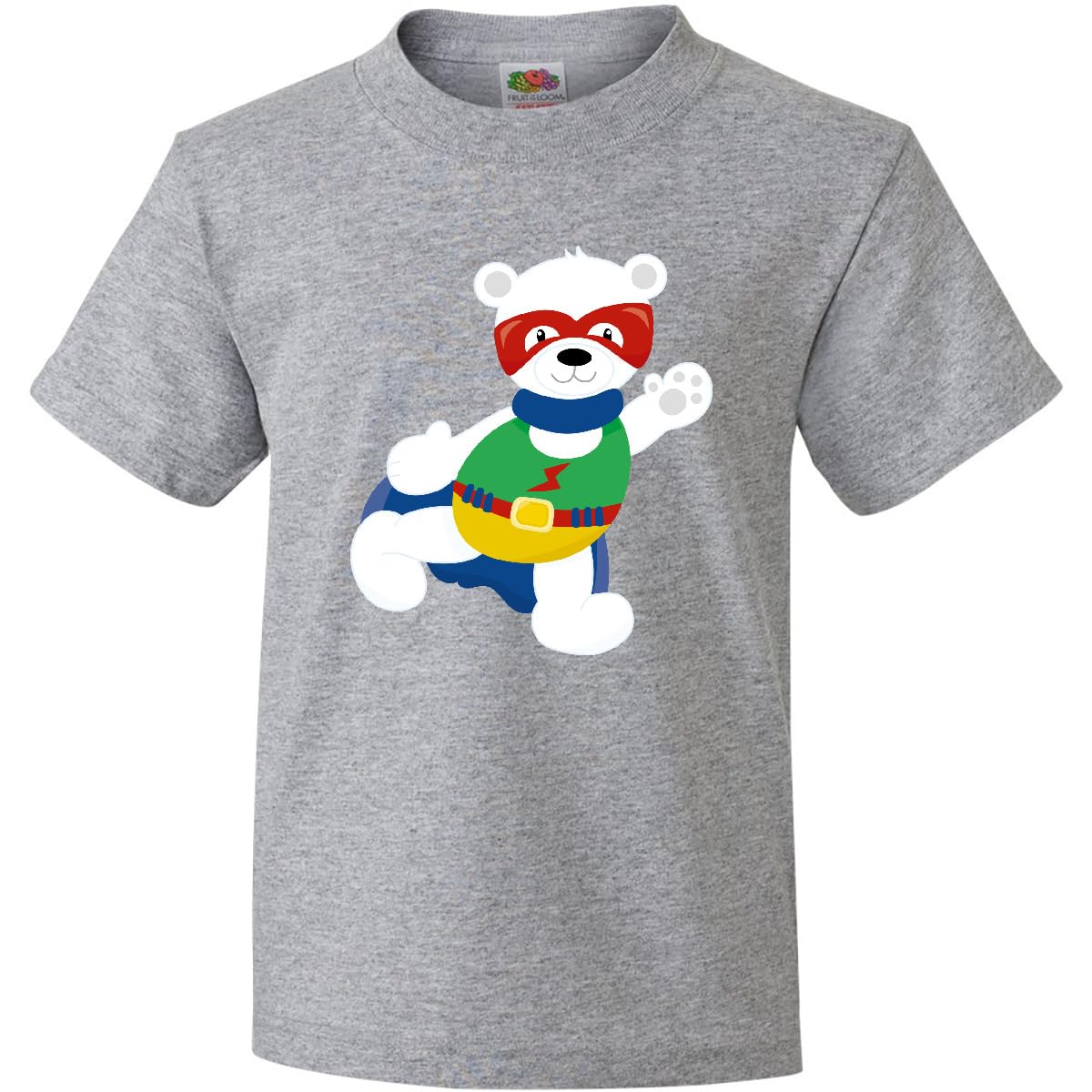 inktastic Superhero Bear, Polar Bear, Mask, Cape Youth T-Shirt