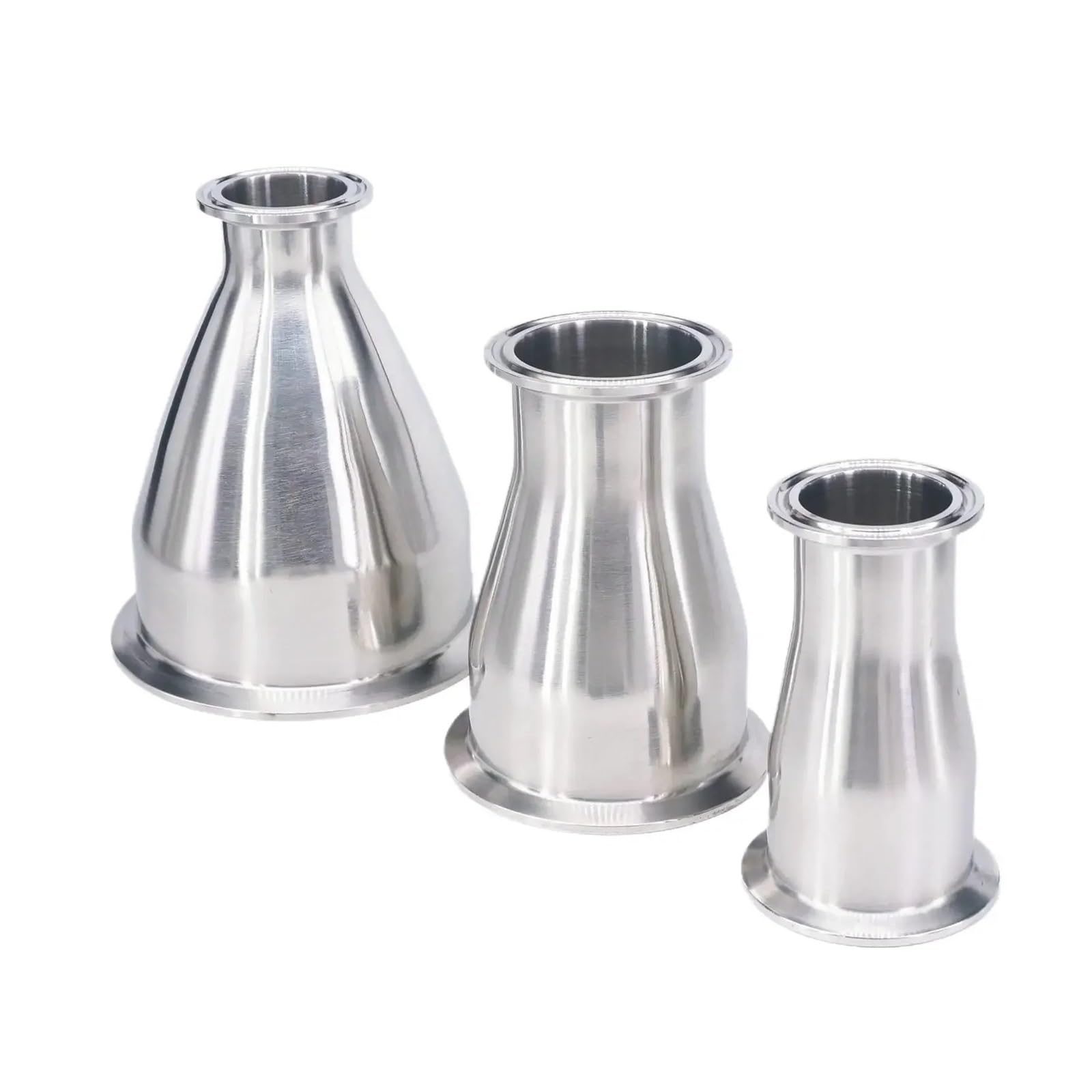 Fopure One Color 1Pc 1.5" Tri Clamp Fit Tube O.d 38Mm-32Mm Reducer 304 Stainless Concentic Pipe Fitting