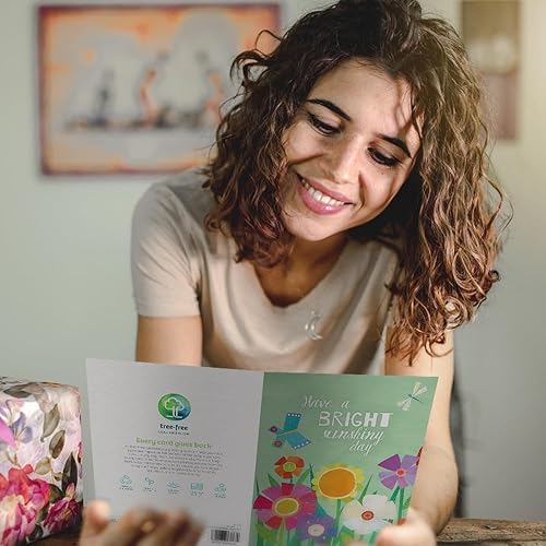 Miniatura 6 de Tree-Free Greetings - Tarjetas de cumpleaños - Diseños artísticos - 8 tarjetas + sobres a juego - Fabricado en Estados Unidos - Papel 100% reciclado