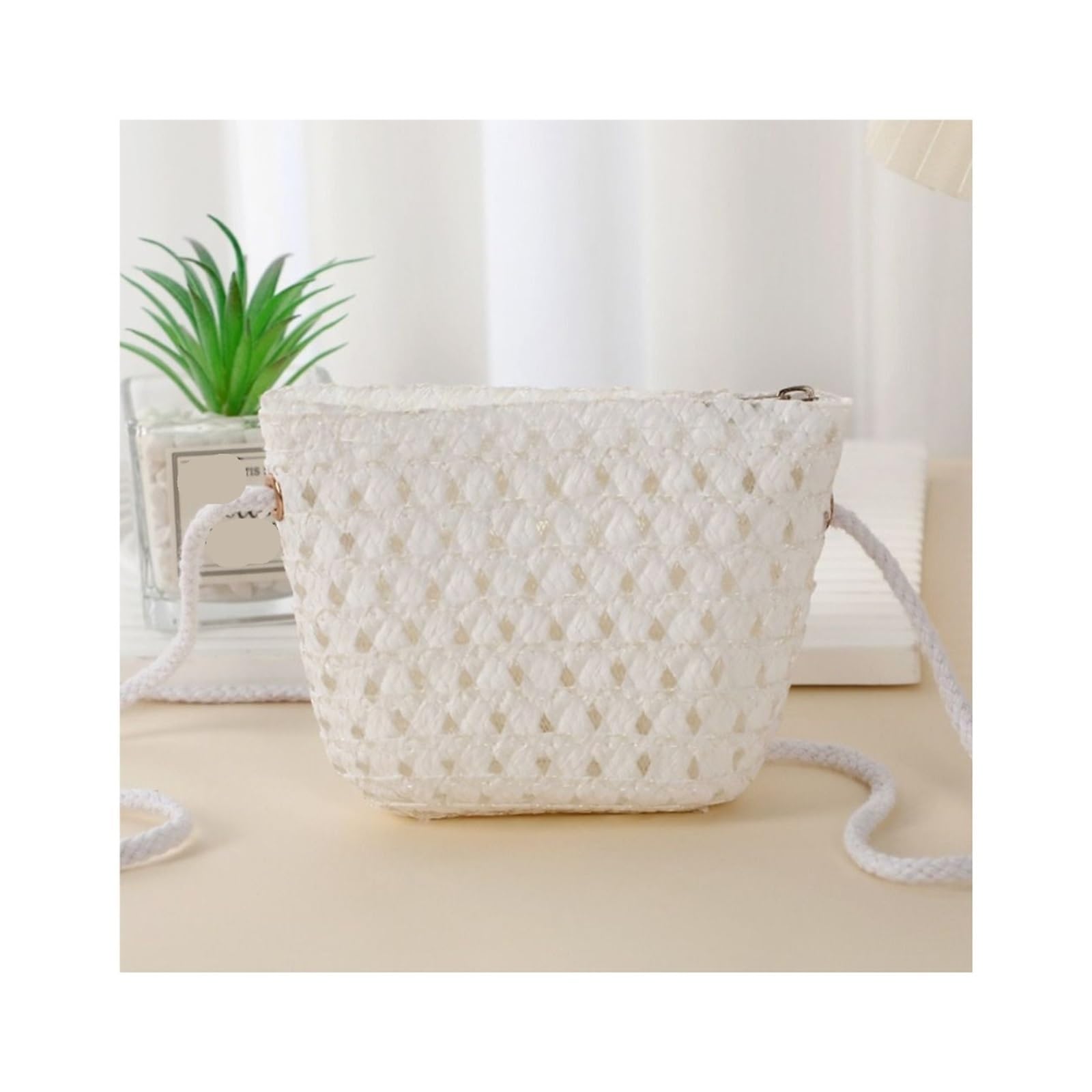 Torba na ramię ze słomy rattanowej