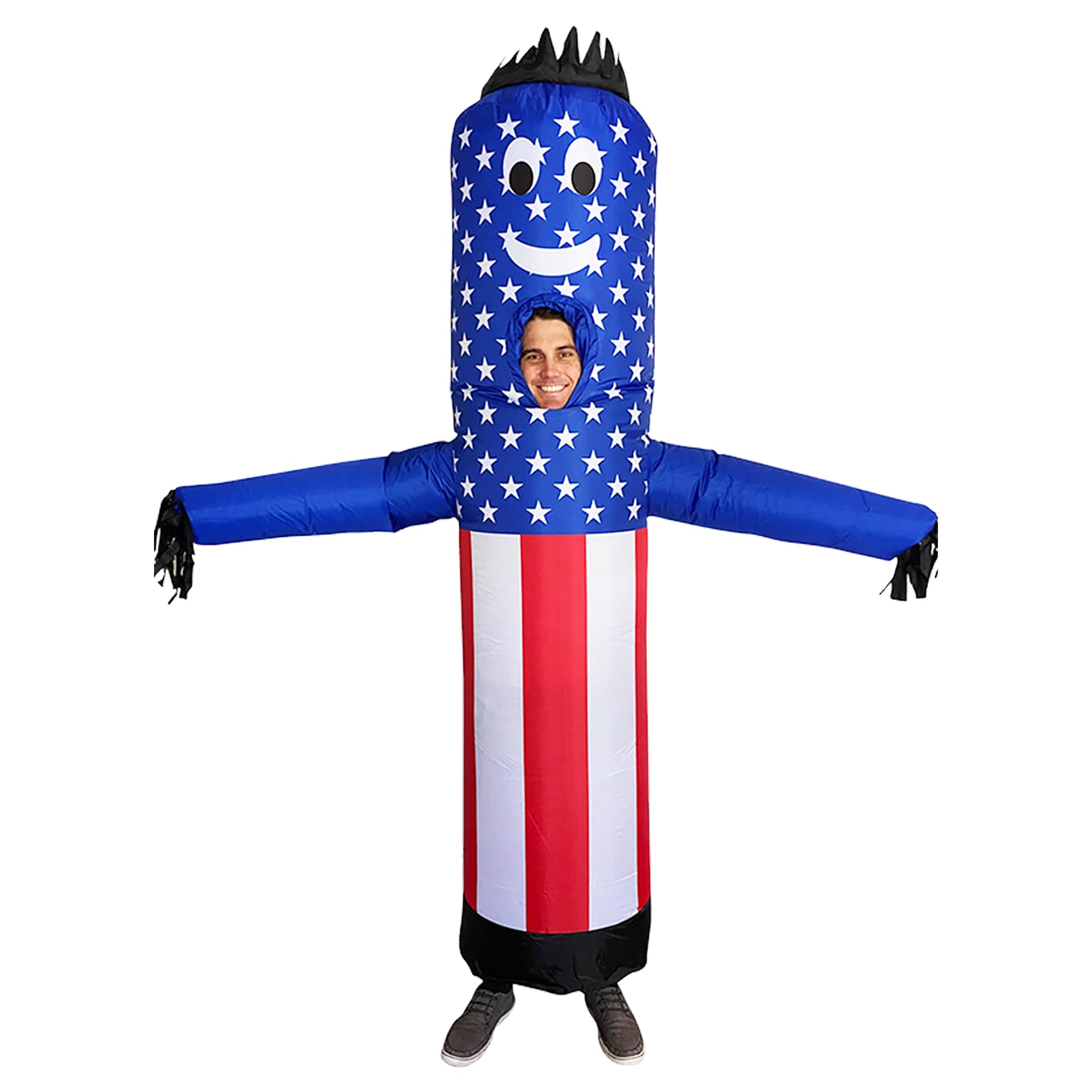 LookOurWay Inflatable Tube Man Costume - Wacky Wavy Arm Guy Funny Inflatable Halloween Costume for Adults