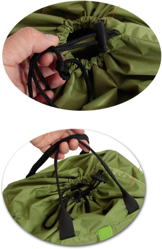 Green Nylon Camera Storage Bag Insert with Drawstring Rope image 2