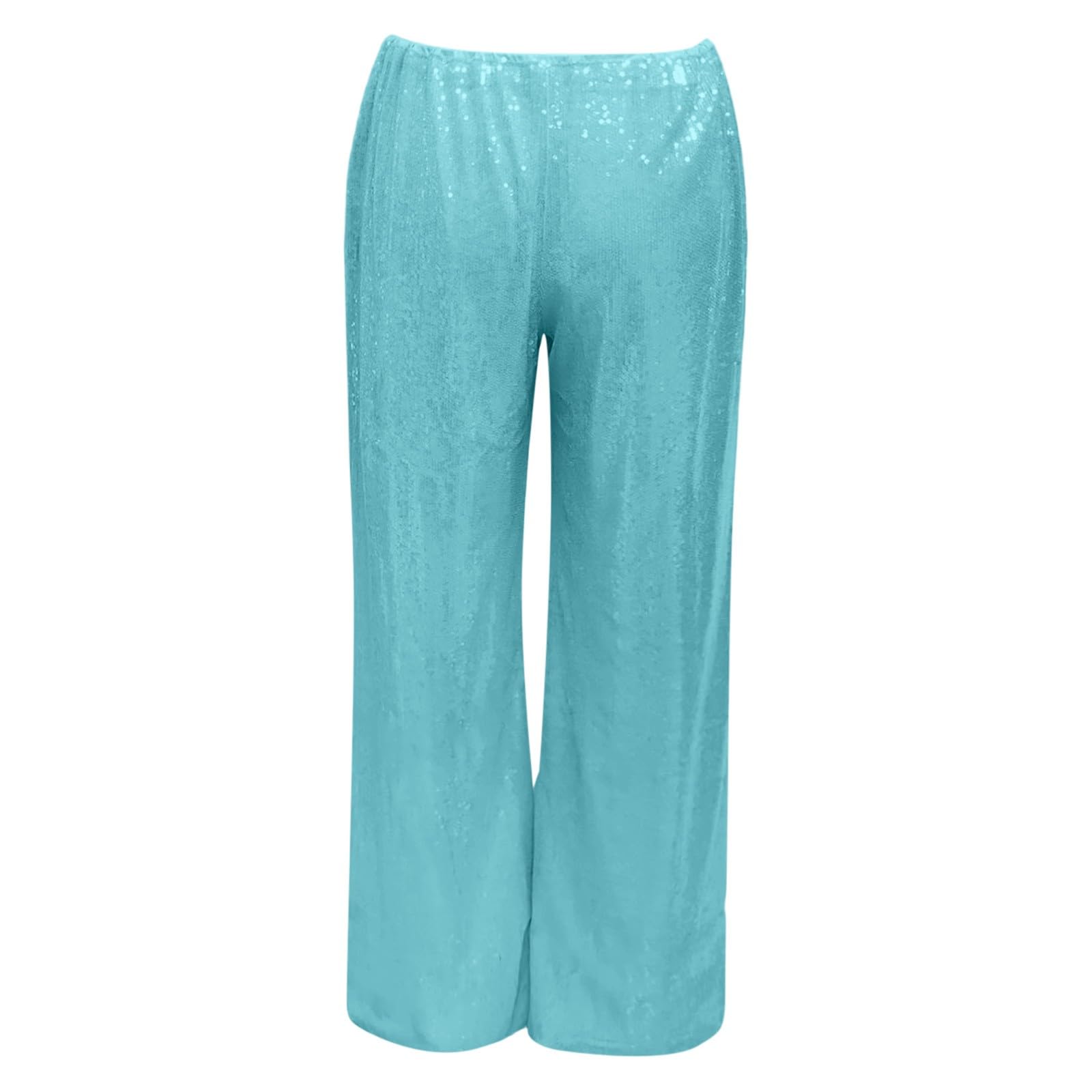 Generisch Pantaloni alla moda casual con paillettes scintillanti, aderenti e larghi, pantaloni a zampa da notte