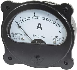 New Lon0167 AC 0-5A Fine Tuning Dial Panel Analog Ampere Meter Amperemeter Black(AC 0-5A Feinabgleichskala Analoges Amperemeter Amperemeter Schwarz