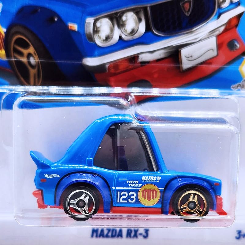 Image of Hot Wheels Mazda RX-3 Tooned Ages 3 and Up 142 /250 (Blue)