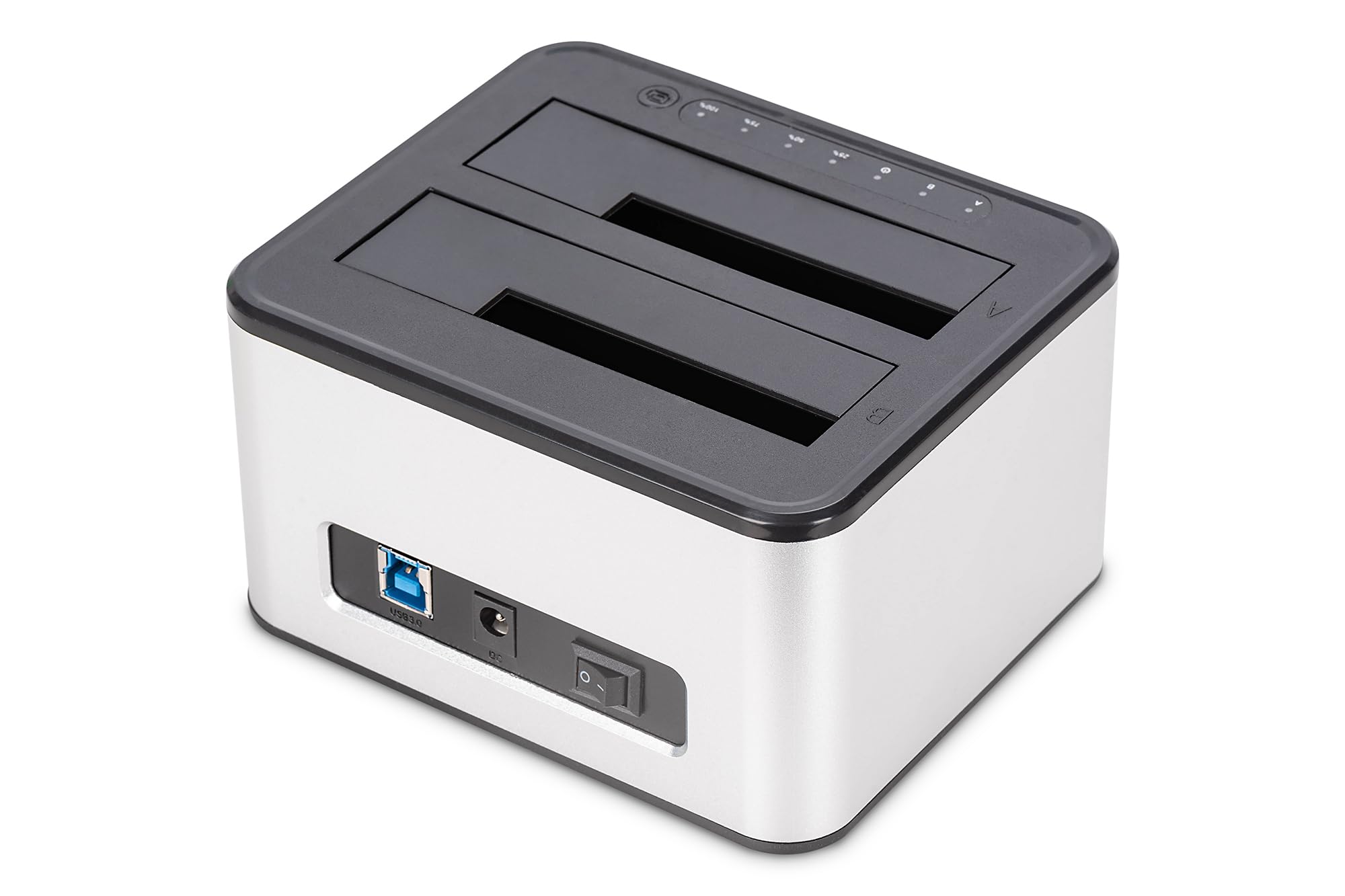 DIGITUS DA-71540-2 - Stacja dokująca z dwoma dyskami twardymi SATA - USB 3.0 - dla dysków SSD i twardych 2,5„/3,5” - SATA 3 - z funkcją klonowania - Plug & Play - Szary