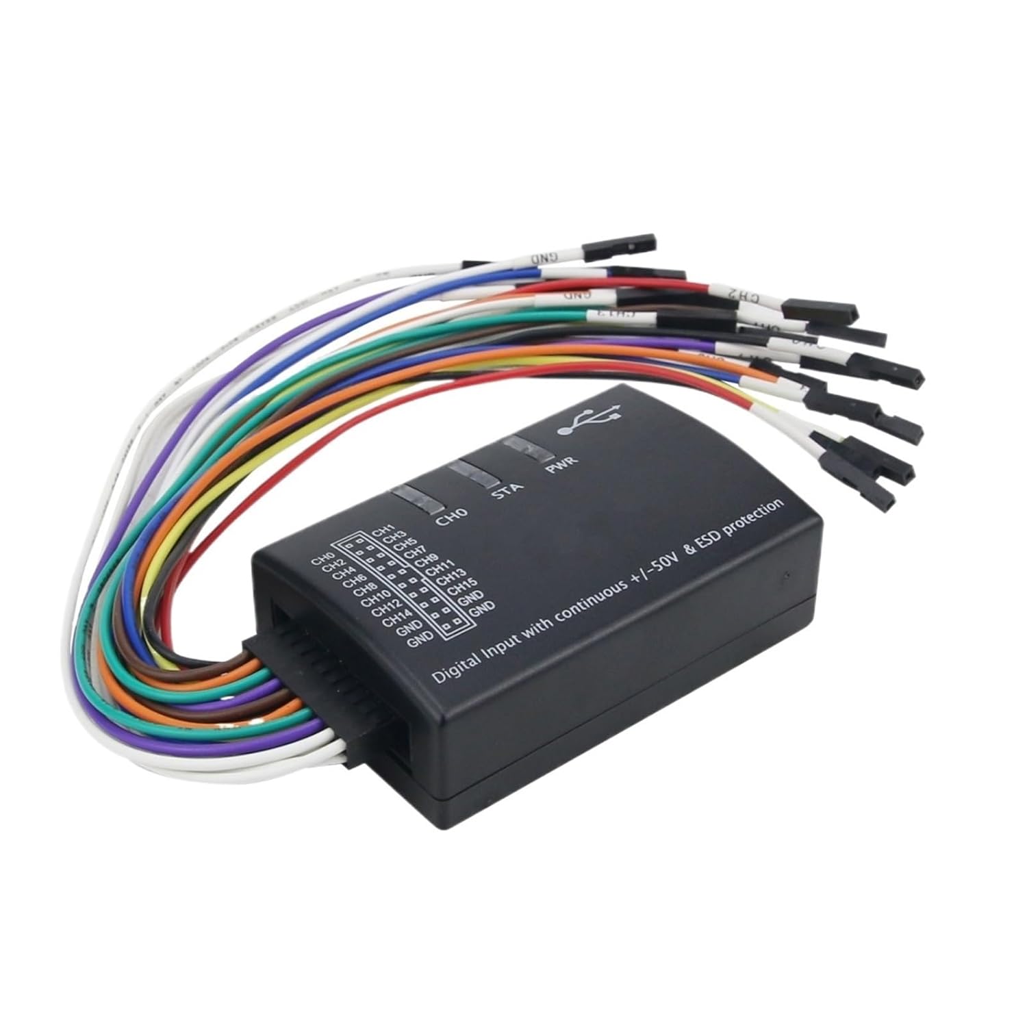 1pc 16 Logic Analyzer USB 100M Max Sample Rate 16CH Version 1.1.34 Support 1.2.10 Software