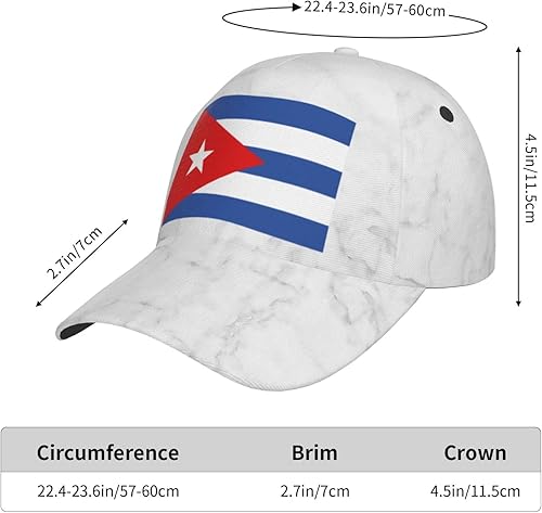 Miniatura 8 de PAUPPY Divertida bandera de Cuba-Cuba-Cubano-Regalos Sombreros de béisbol al aire libre Sombrero ajustable Deporte Golf Gorra de béisbol Sombreros
