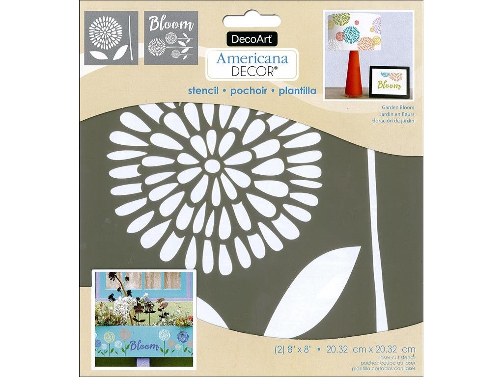 DecoArt Garden Bloom Stencil Pack of 2