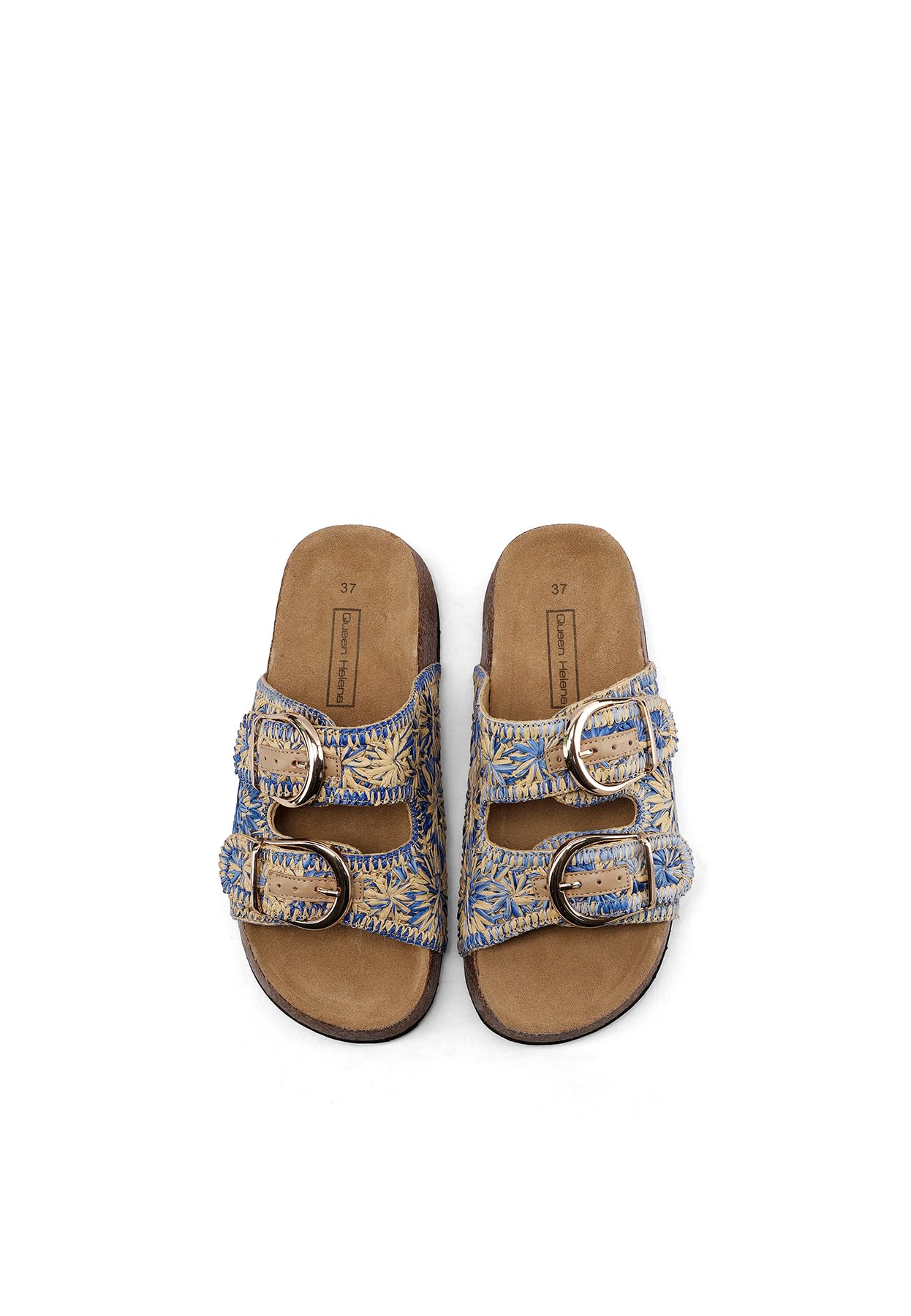 QUEEN HELENA Ciabatte Platform con Doppia Fibbia Donna X34-114