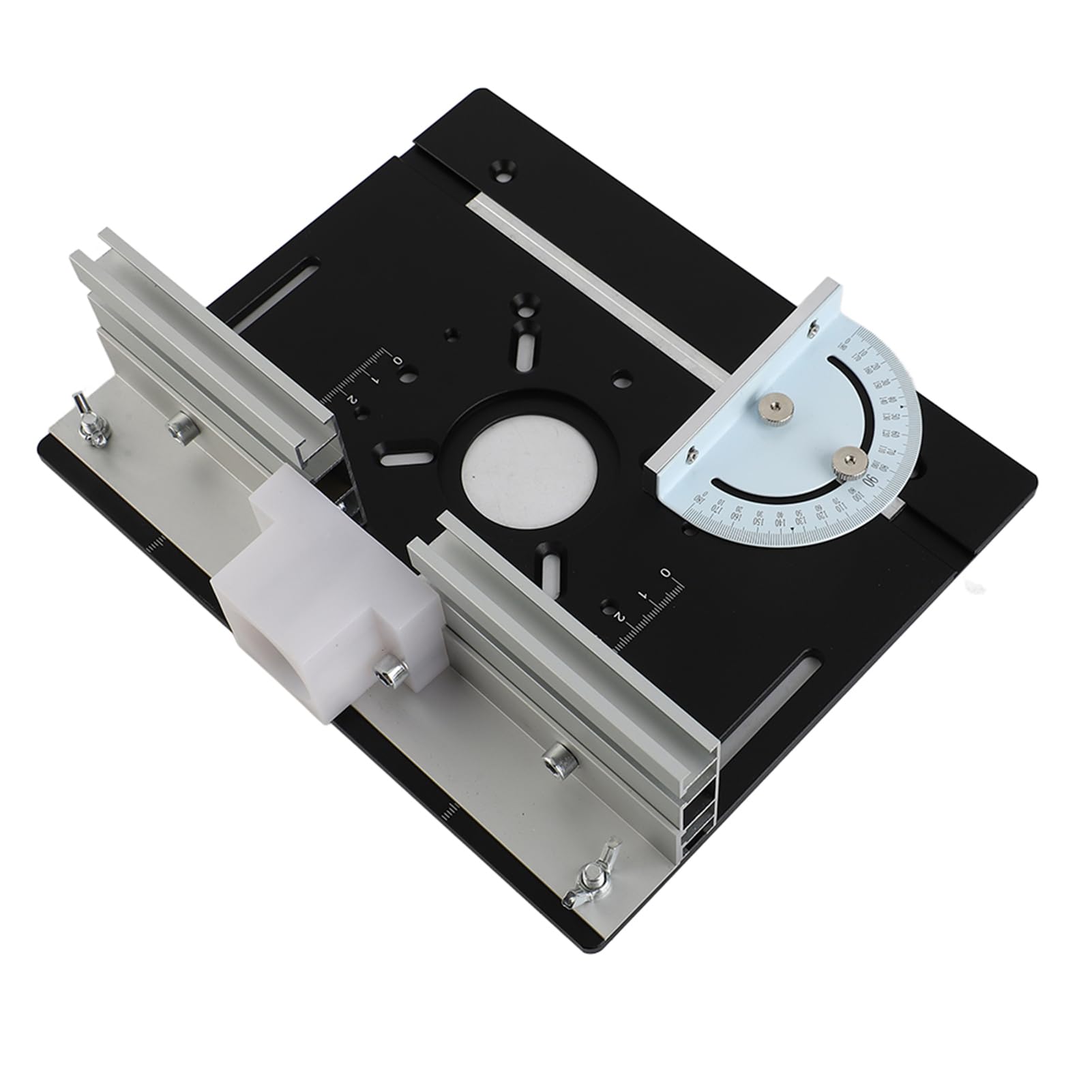 Piastra di inserimento della tavola del router HUIOP Set di 3 piastre di inserimento del tavolo del router Lega di alluminio Fresatura del legno Tavola ribaltabile Rifilatrice Incisione Strumento ausi
