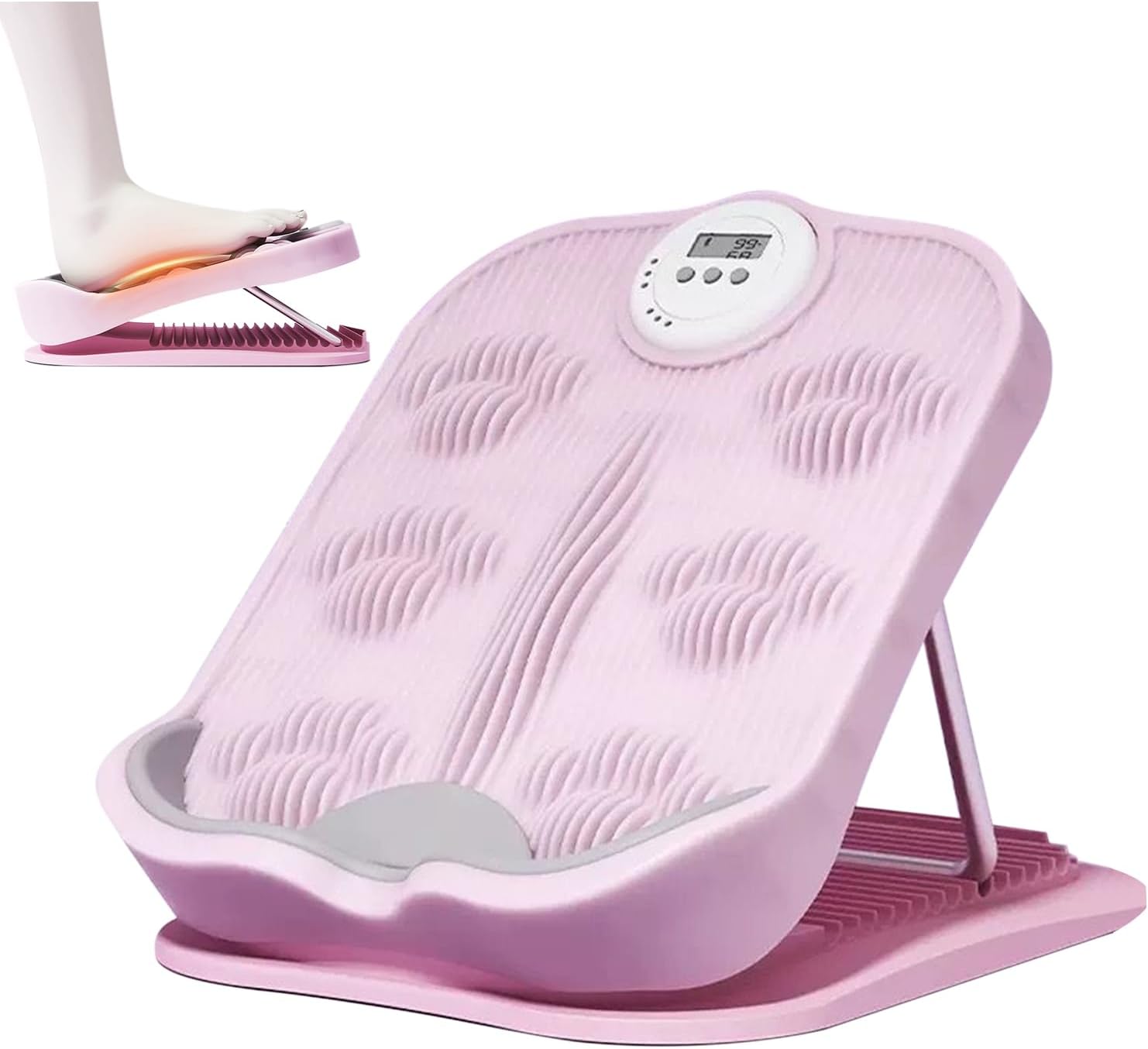 Adjustable Incline Board - Folding Trainer 34.2 x 30.5 cm, Soft ABS , 18 Speed Ankle Wedge with Stable Foot Support | Elastic Board for Adults, Flexibil