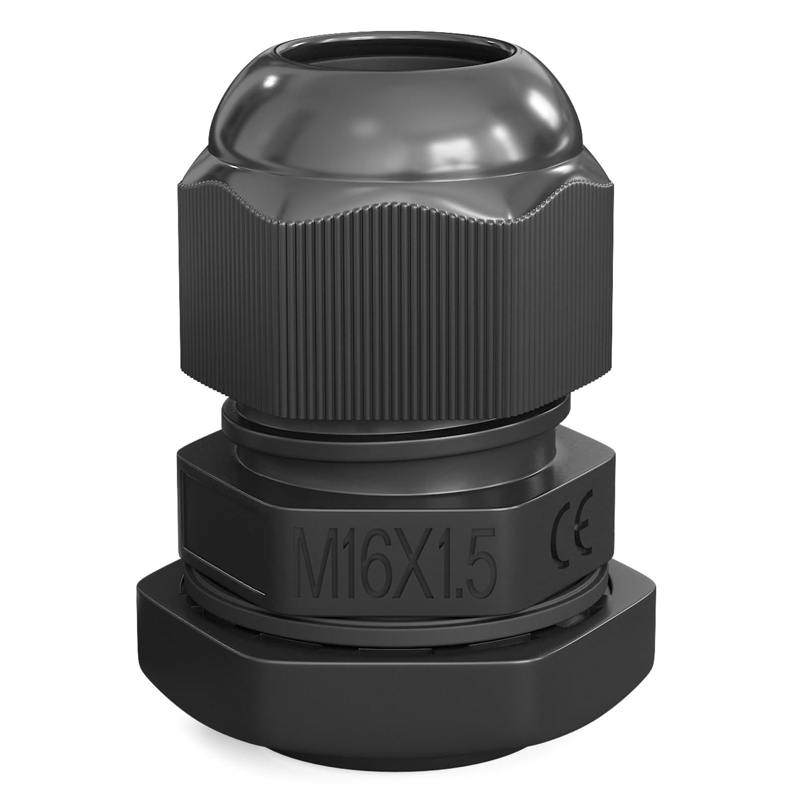 Prensaestopa M16 4-8 mm IP68 Impermeable Resistente al Polvo Resistente a UV Retardante de Llama Negro