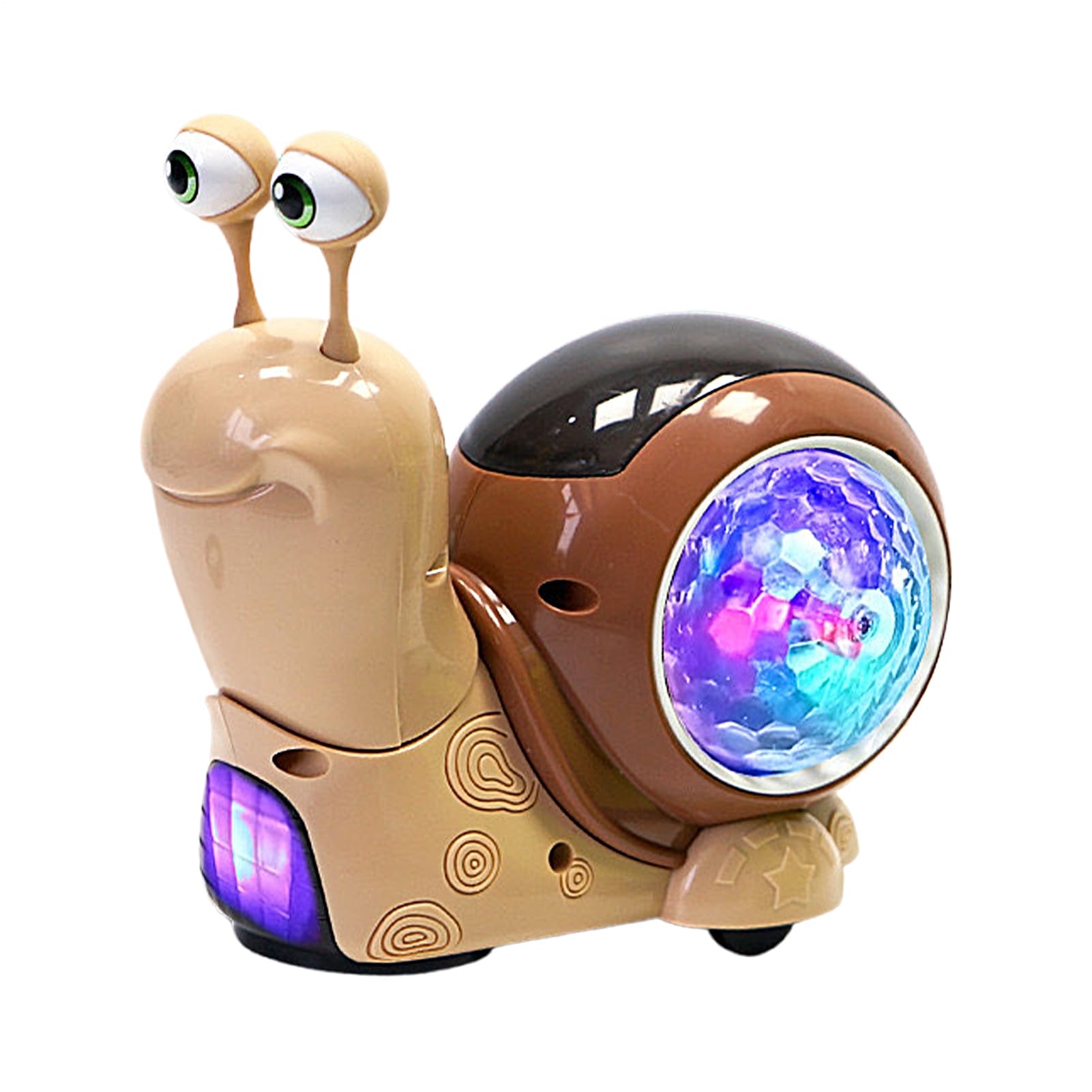 Glowing Snail Toys For 1 + Year Old, Interactive Crawling Snail Toy With Music & Light, Fun Sensory Toy For 1+Year Old Boys & Girls