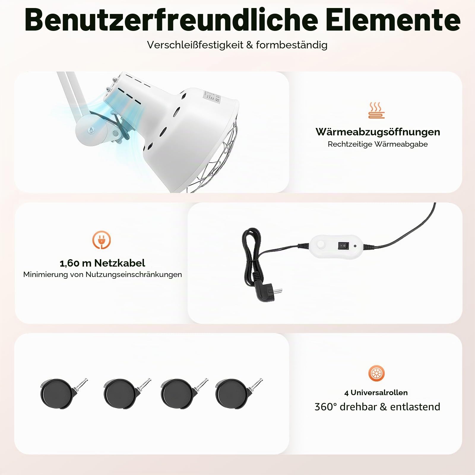 MINRS Infrarotlampe 275W Rotlichtlampe Wärmelampe Temperatur Einstellbar Rotlicht Lampe Therapie mit Zeitmessgerät Infrarotlicht für Linderung von Schmerzen in Körperteilen, Wundheilung, Weiß