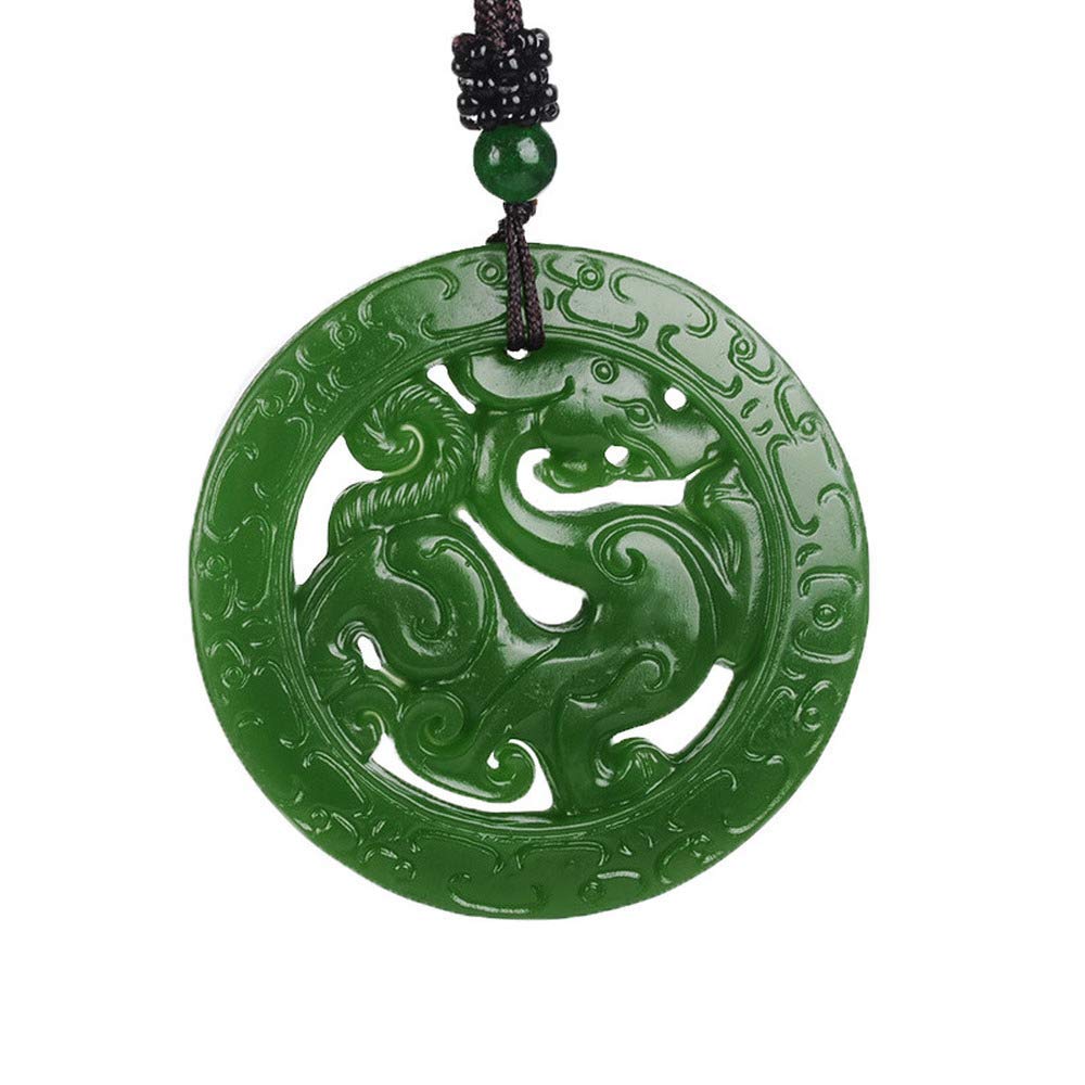 Collier en jade et pendentif dragon style tendance au quotidien