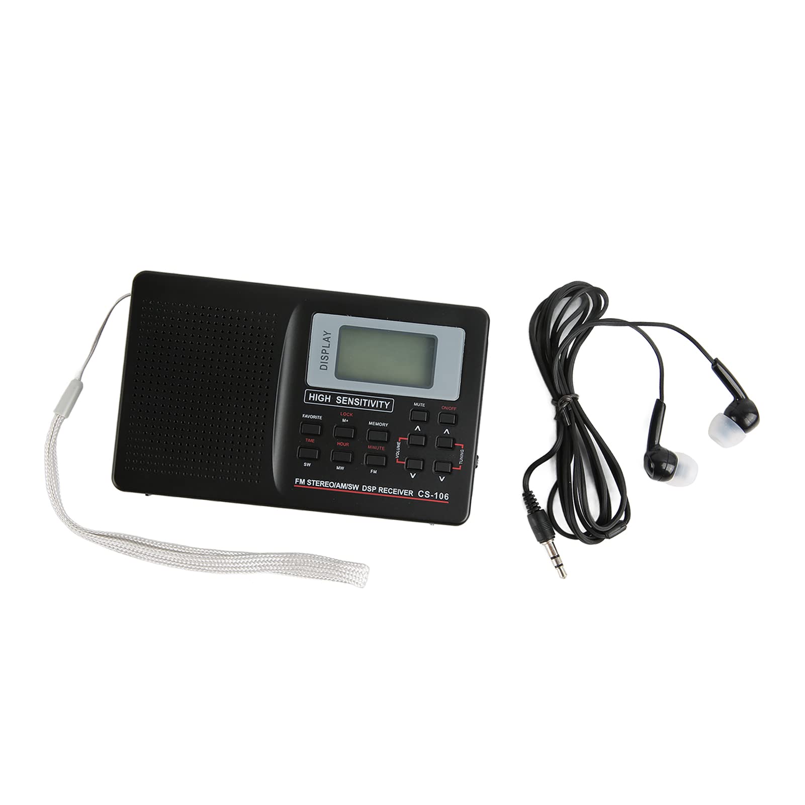 Radio Digital AM FM SW, Radio Portátil de Corta con Pantalla de Número de Banda, Función de Memoria, Compatible con Almacenamiento de 88 Canales, Radio de Bolsillo con Teclas de Retroiluminación