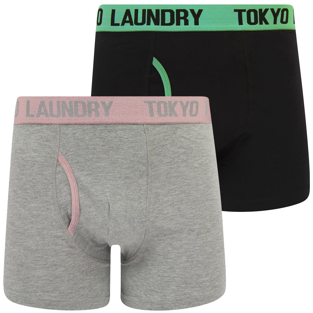 Tokyo Laundry Men's 2 Pack Gift Box Stretch Cotton Boxer Shorts Set