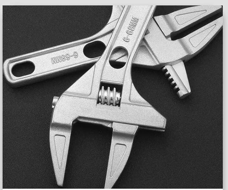 Lagnlnaoy 1PC16-68mm Universal Repair Set Bathroom Hand Tools Large Opening Pipe Wrench Nut Key Adjustable Spanner Bathroom Repair Tool