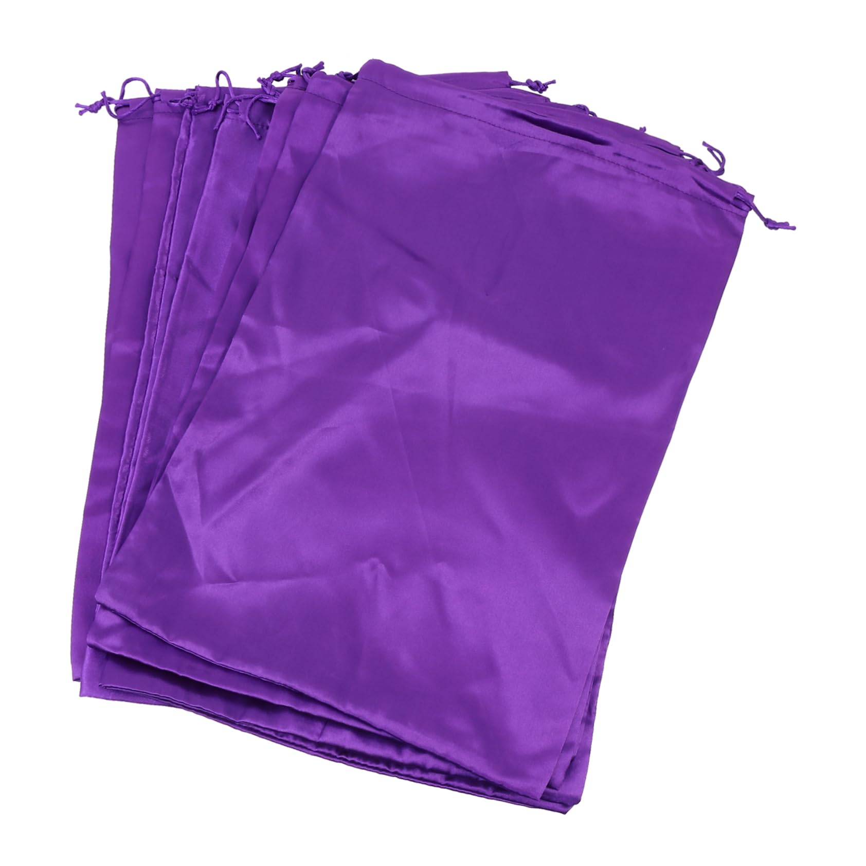 Perückenbeutel 10 Stück aus Satin mit Kordelzug in Violett