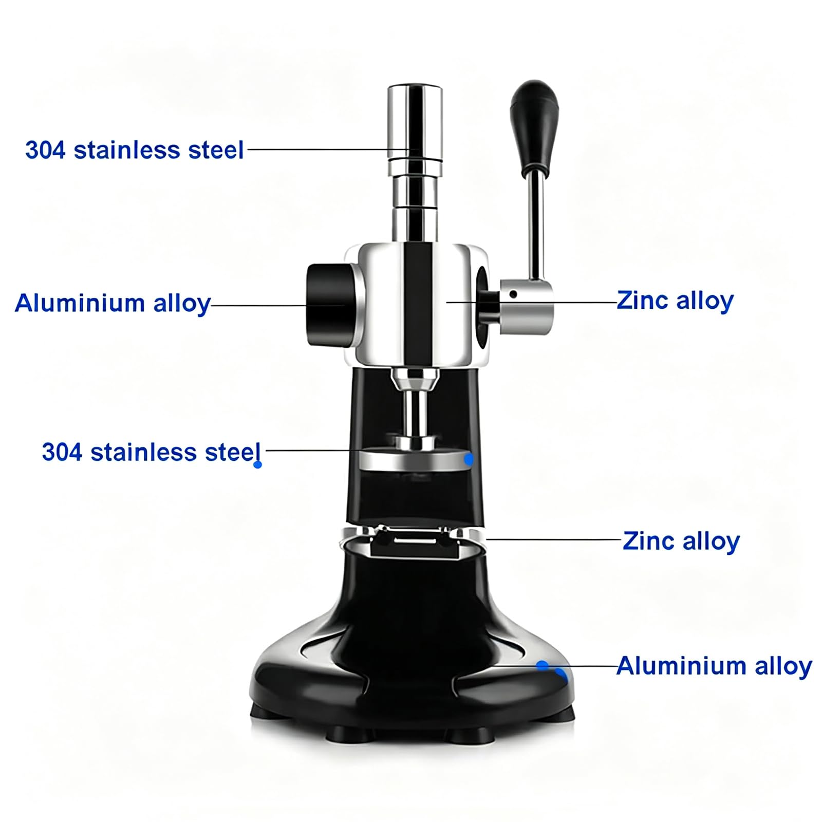 Prensador Para Café Espresso De 58 Mm, Herramienta Manual Para Compactar | Prensador Manual para Café que Garantiza una Compactación Uniforme del Café en Acero Inoxidable, Diseño Desmontable para Uso