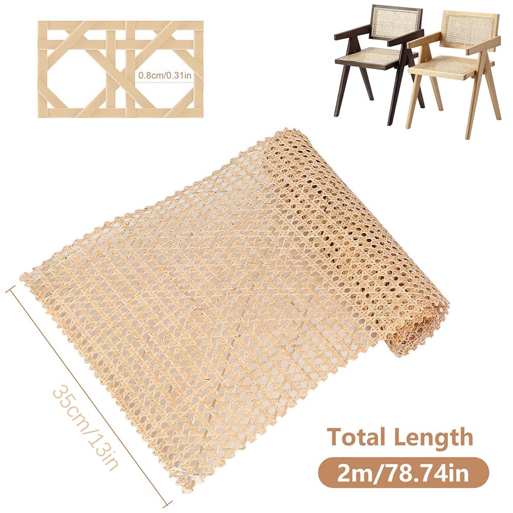 Rotolo Di Rattan Naturale 40x100 Cm - Per Riparare Sedie, Mobili, Decorazioni - Foto 12