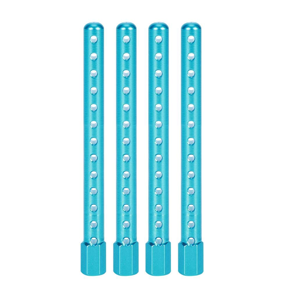 VGEBY RC Car Shell Column, 4Pcs Aluminum Alloy RC Car Body Shell Post Holder RC Spare Parts for HSP 1/10 122037(Blue)