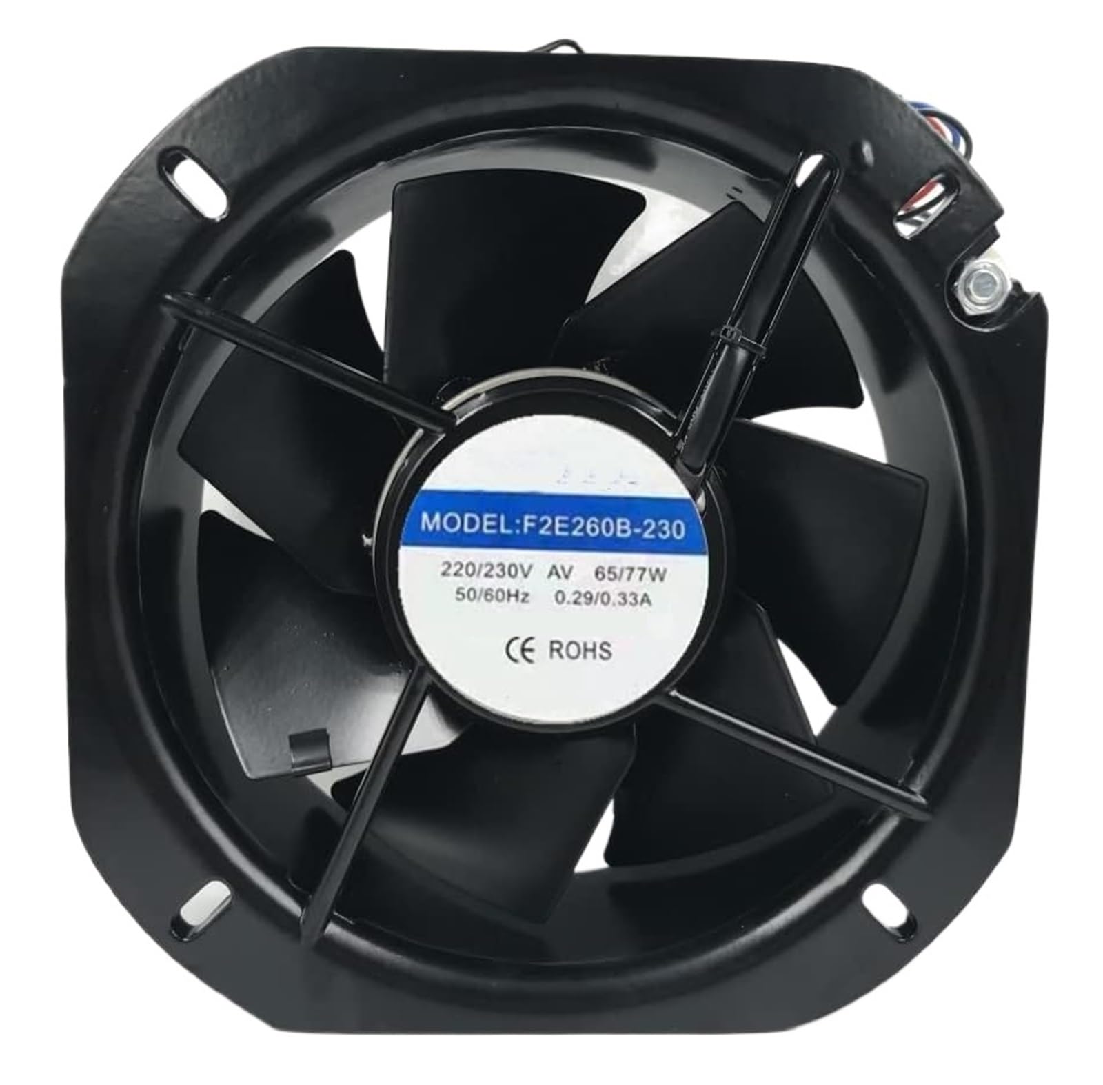 YMUGUEGH 22580 220V F2E-260B-230 Cooling Fan(Black frame)