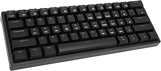 Blue Mechanical Keyboard, 61 Key Layout, RGB Backlighting, Key Separation, Response and Shockless for Gaming and Office