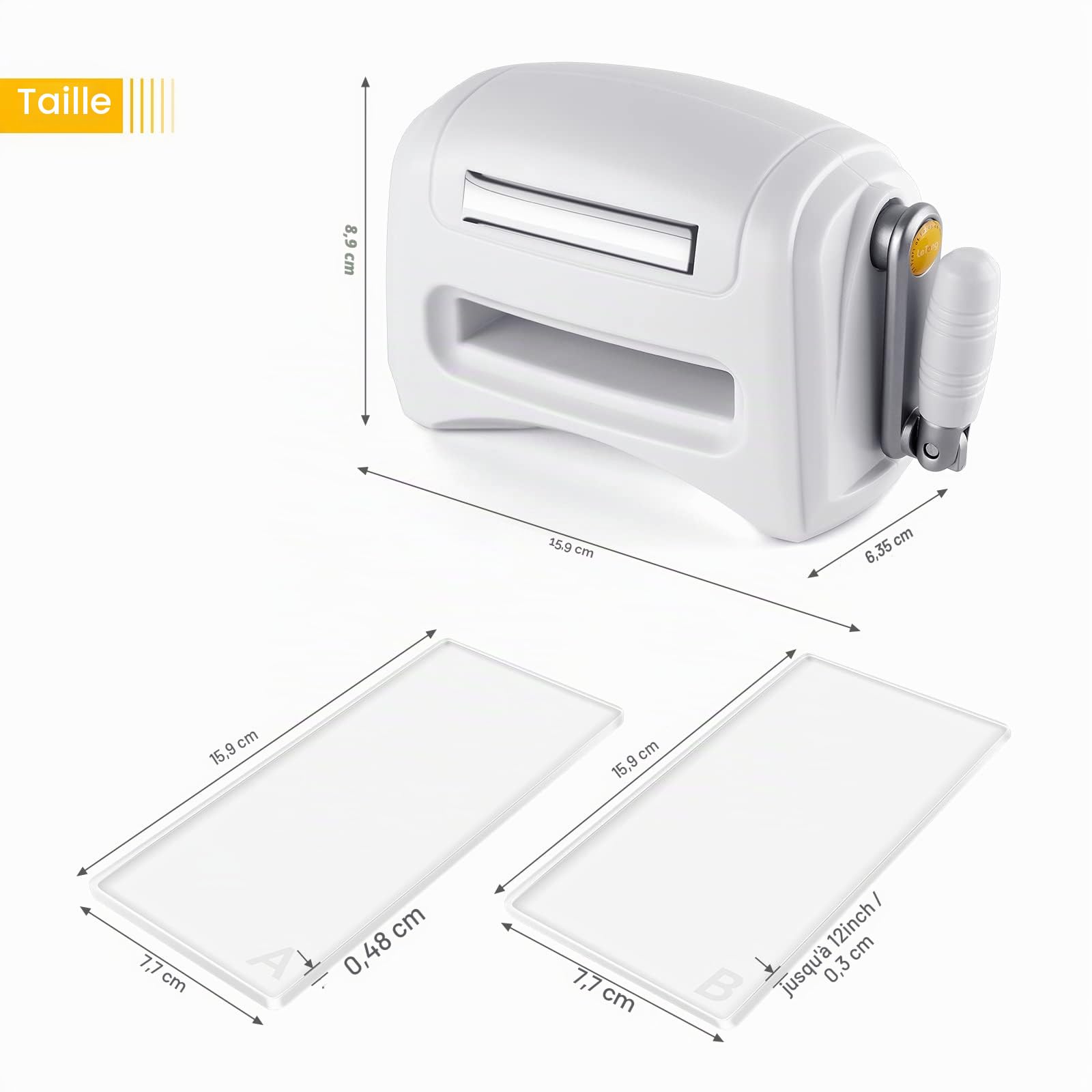 Mini machine de découpe et de gaufrage pour loisirs créatifs, cartes en papier, scrapbooking, album photo - Kit machine de découpe et d’embossage manuelle portable