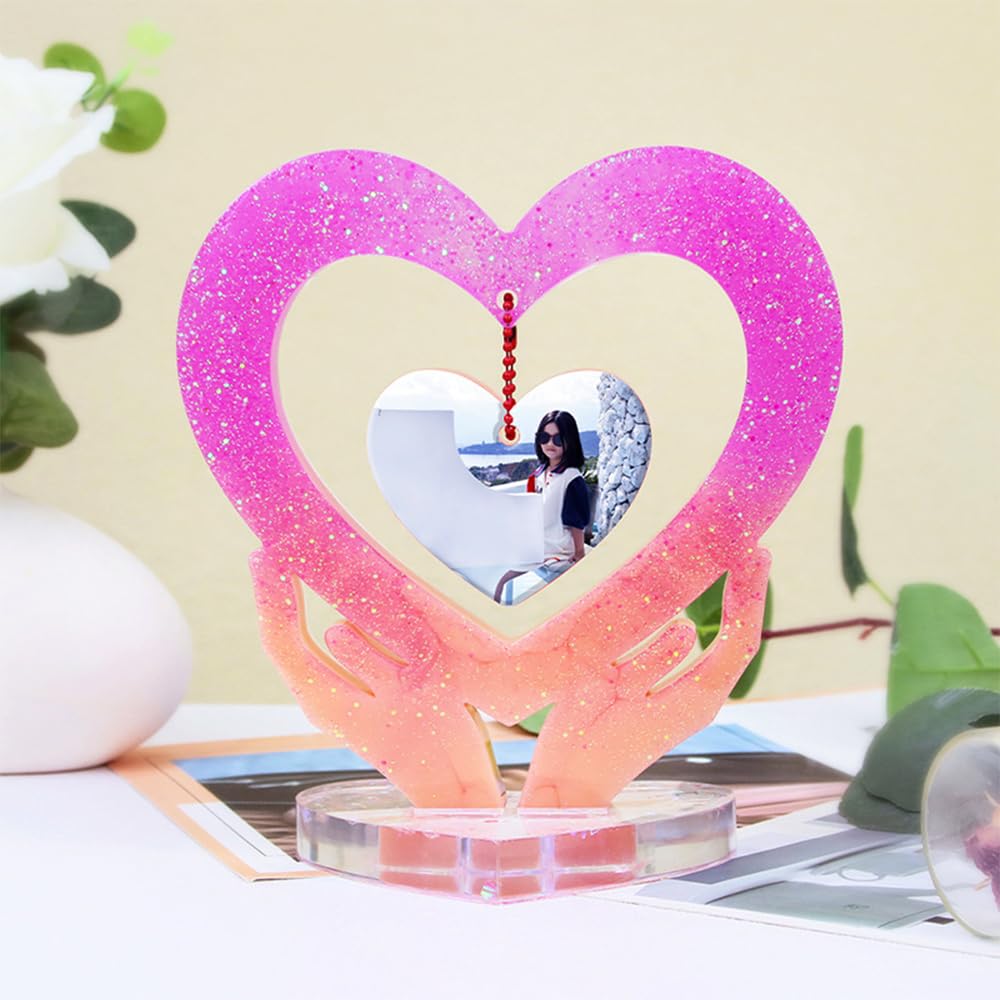 Amazon.co.jp: Finyoffiy ハートフォトフレーム 樹脂型 Love