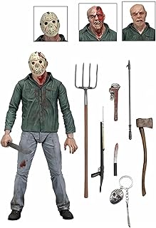 SLSPB Jason Action Figure,Friday The 13th Ultimate Part 3,Scale Classic Movie Toys, 7 inch.