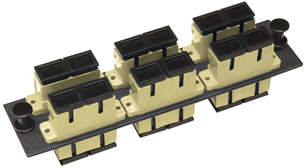 GBSC-6MMDU Multimode Phosphorus Bronze Sleeve Fiber Optic Loaded Duplex Mounting Panel SC Adapter, 6-Pack