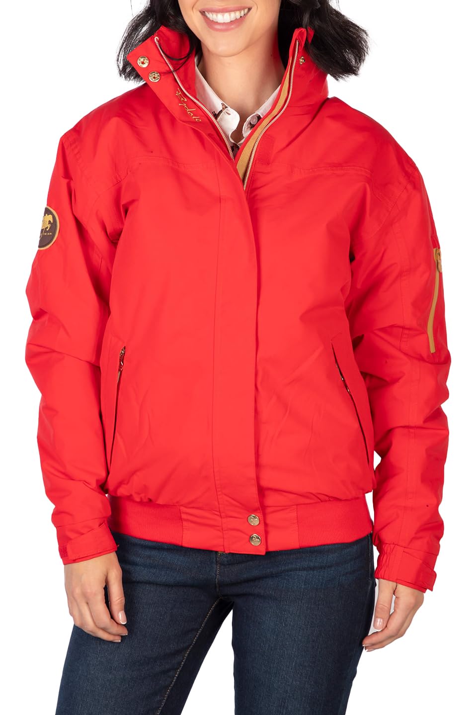 Rydale Women's Cherry Bomber Jacket Equestrian Style Short Waterproof Riding Coat 12 Colours (Uk, Numeric, 16, Regular, Regular, )