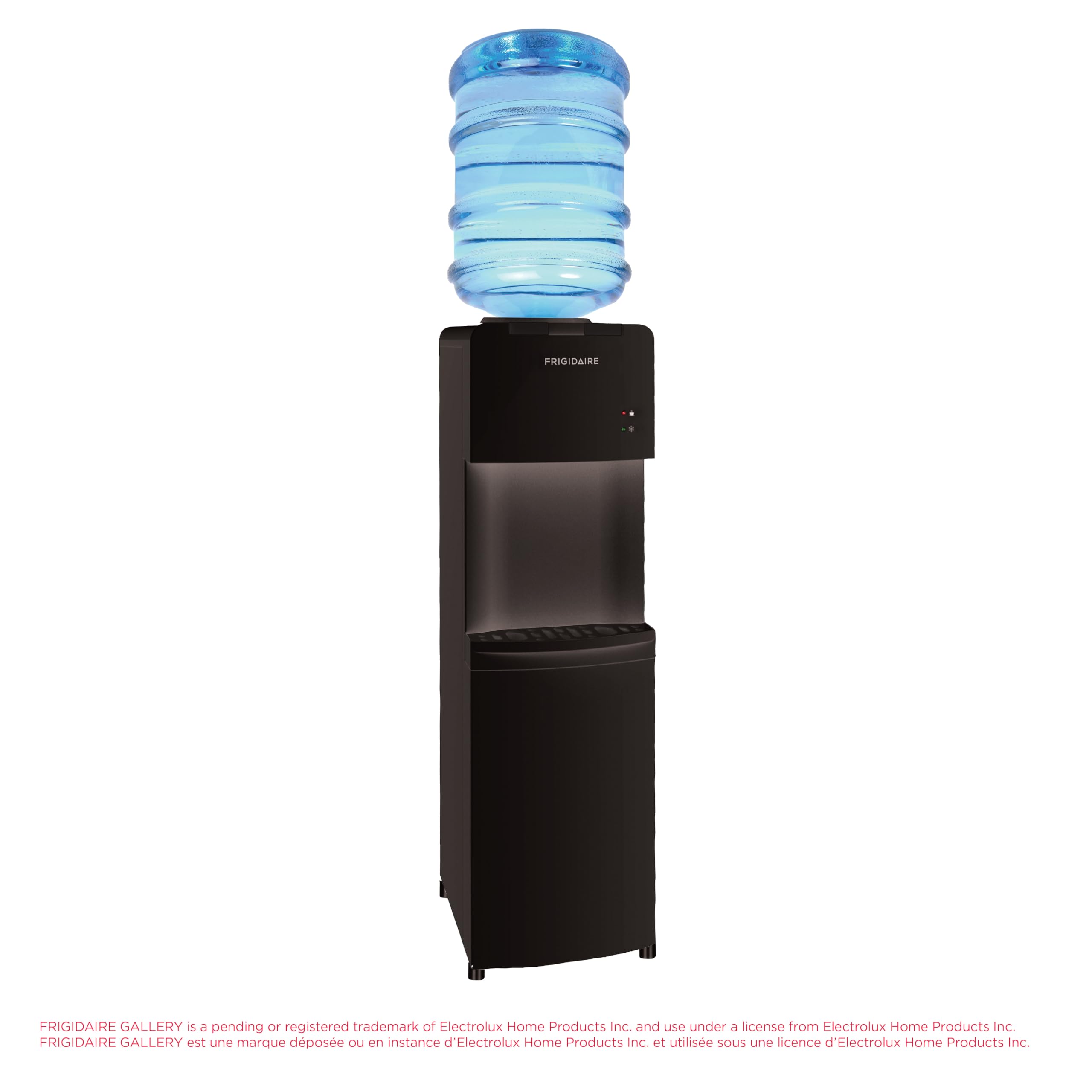 Frigidaire EFWC498 - Top Loading Cooler Dispenser -Hot & Cold Water - Child Safety Lock - Innovative Slim & Sleek Design, Holds 3 or 5 Gallon Bottles - Black