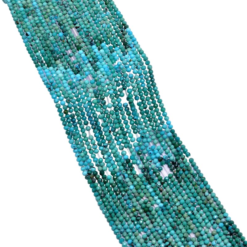 Perles turquoise 3mm-3.5mm AAA+ facettes paquet de 5 brins