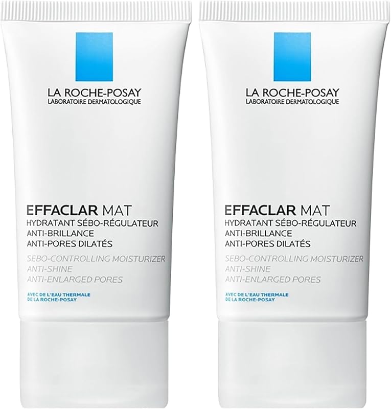 La Roche-Posay Effaclar Mat Oil-Free Mattifying Moisturizer,(Pack of 2)