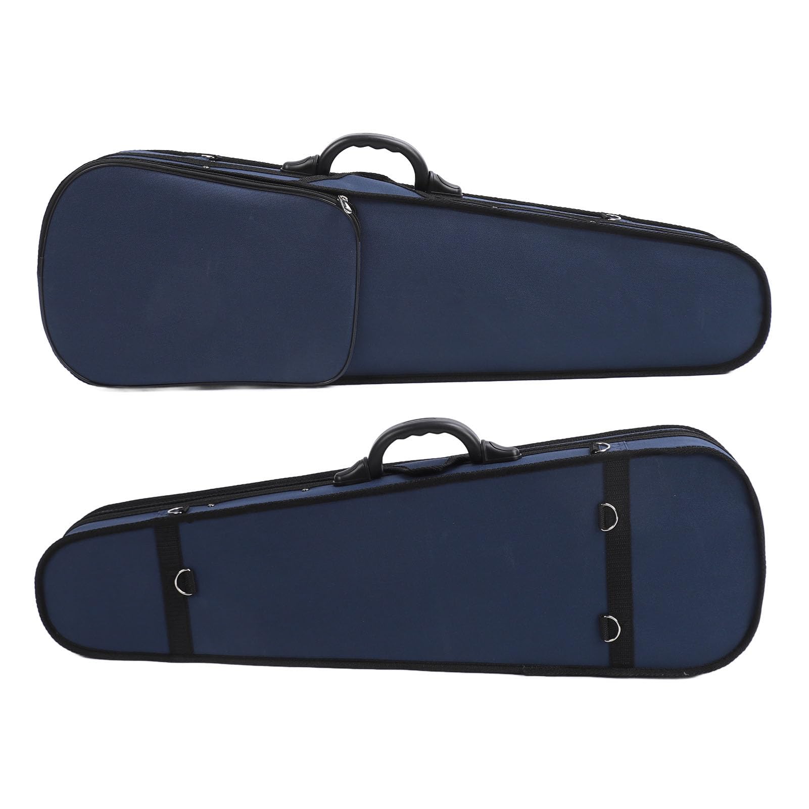 Estuche Rígido para Violín, Forma de Cuerpo Moldeado de Tela Oxford Triangular con Cierre de Gancho y Bucle y Medidor de Humedad Incorporado, Ideal para Protección de Violín