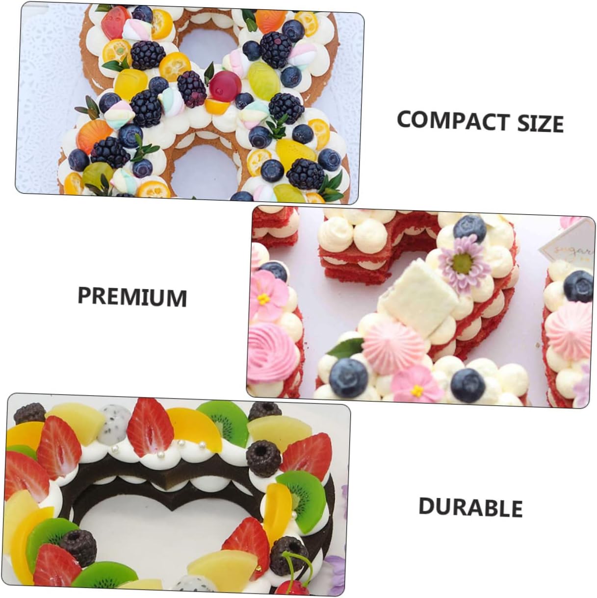 Alipis 37pcs Cake Stencil for Number and Alphabet Designs Reusable Baking Templates for Home Bakery and Events Easy to Lightweight Molds Heart Shapes