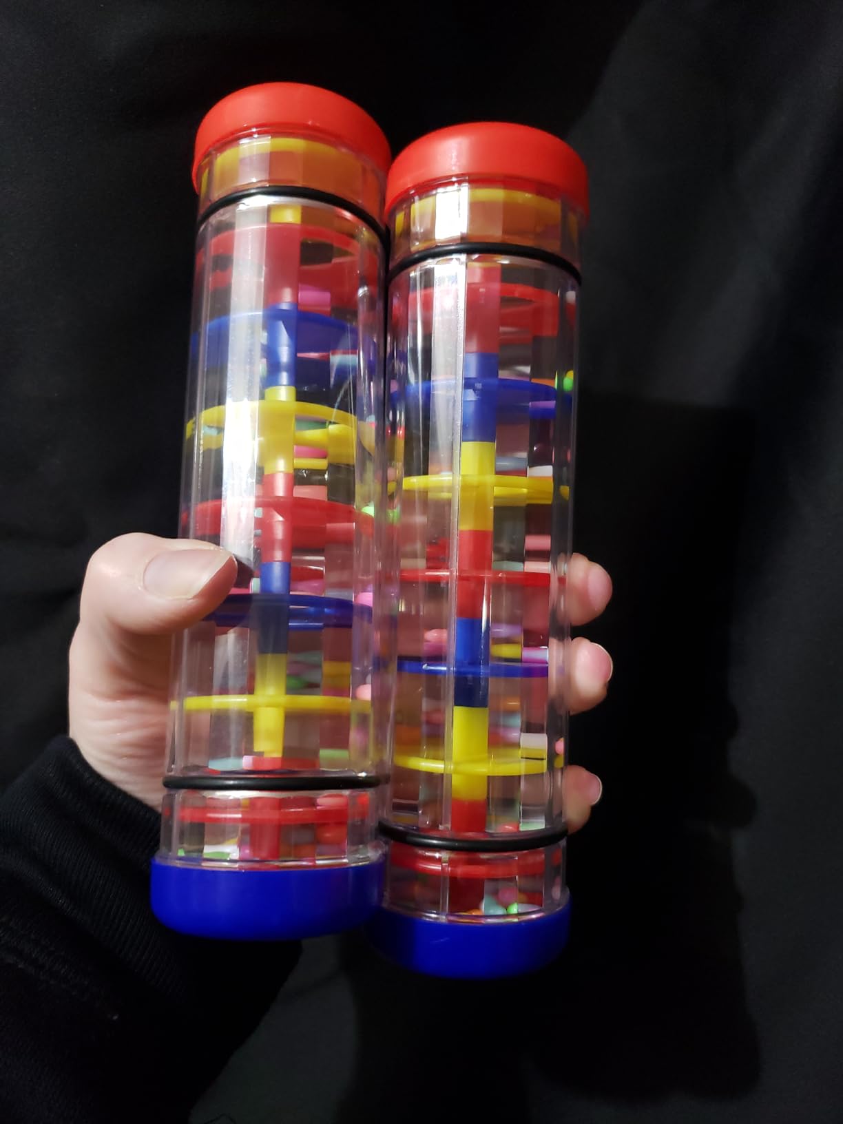 2 Pack Rainmaker Rain Stick Toy, 8 Inch Rainstick Musical