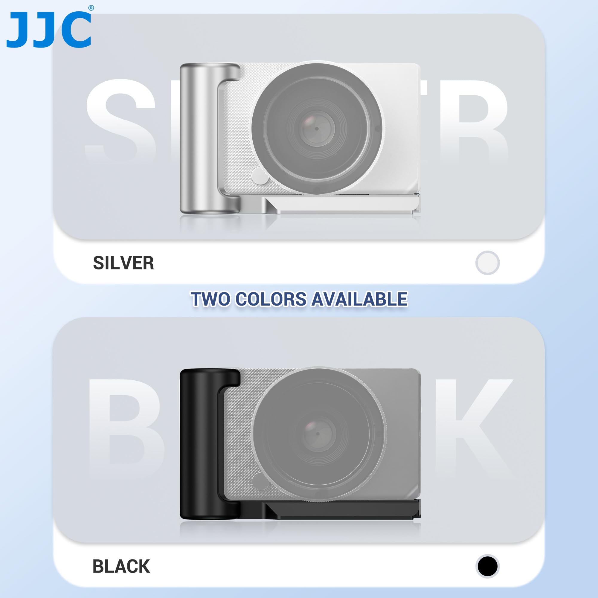 JJC Metalowy uchwyt kompatybilny z kamerą Sigma BF, system szybkiego zwalniania do Arca, 1/10.2 cm - 20 otworów, uchwyt w kształcie litery L, kompatybilny z klipsem do kamery Peak Design V3